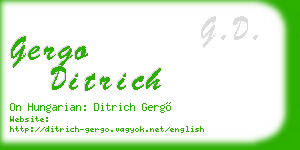 gergo ditrich business card